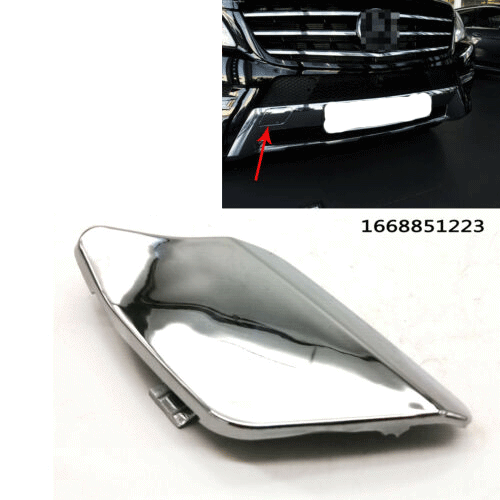 Tapa de gancho de remolque cromada para parachoques delantero para Mercedes Benz W166 ML350 ML500 - Imagen 1 de 7