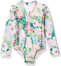 Seafolly Kids La Vie Boheme Long Sleeve One-Piece Swimsuit L41835 Size 4