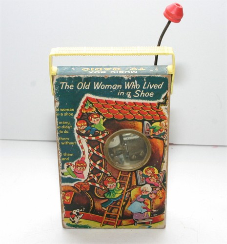 Vintage 1968 Fisher Price Windup Music Box TV-Radio Music Box Works - Picture 5 of 7
