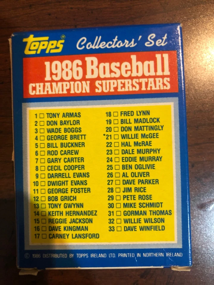 1986 Topps Woolworth Baseball Champion Superstars Complete Set NIB 33 Cards - Image 2 of 2