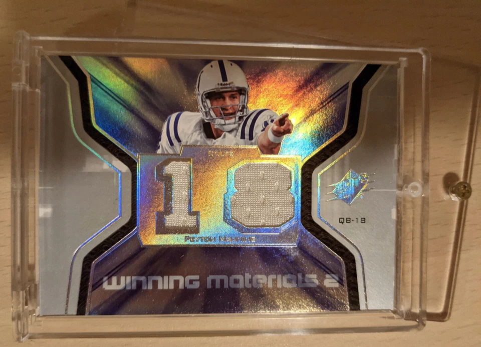 [Mint] Peyton Manning Dual Jersey Card 2007 Upper Deck Winning Materials - Image 3 of 4