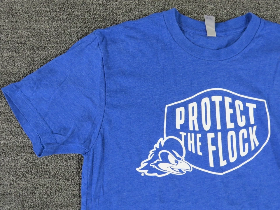 Защитить стаю рубашка женщин маленький синий короткий рукав ворота пуловер - Изображение 2 из 4