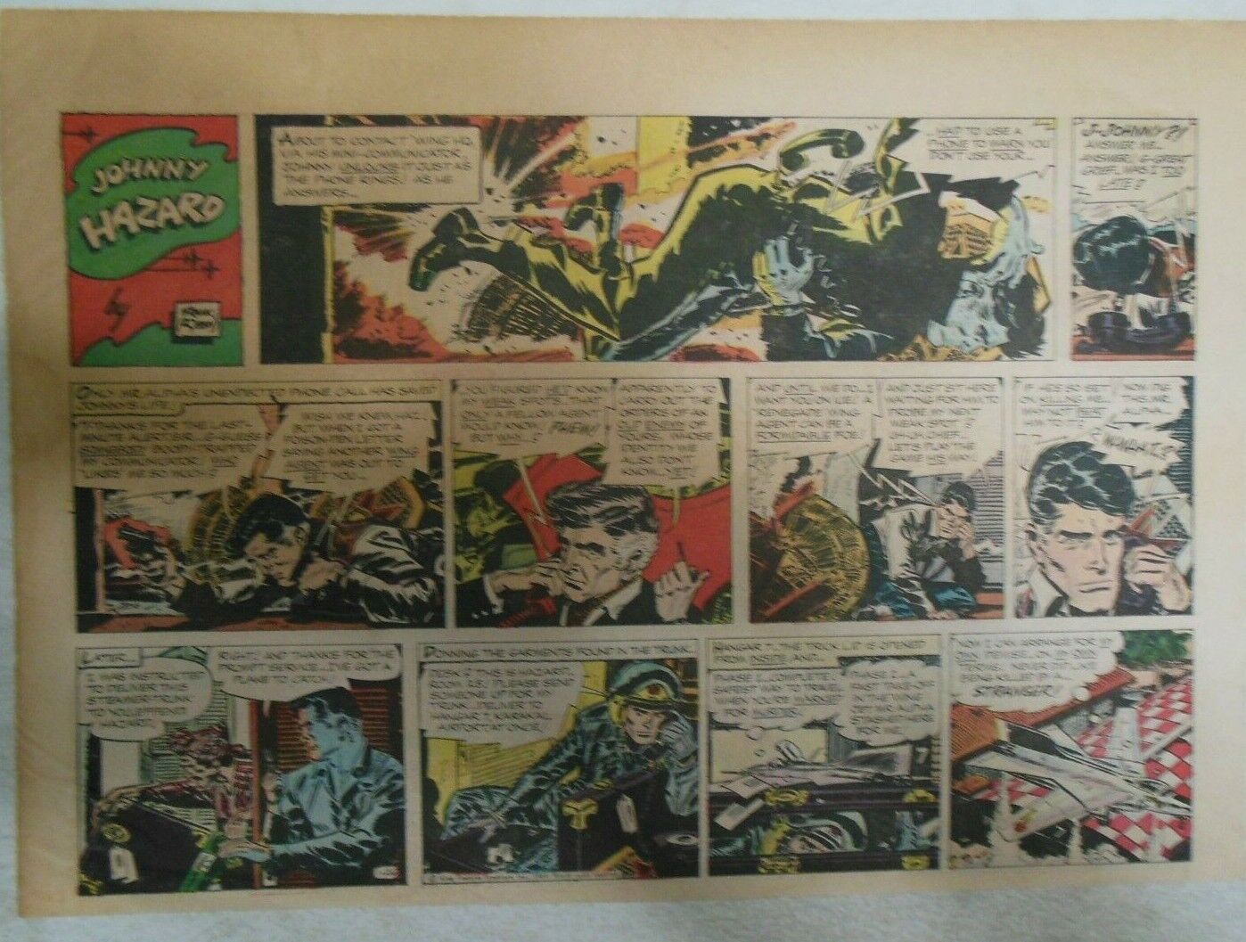 (52) Johnny Hazard Sunday Pages by Frank Robbins from 1969 All 11 x 15 inches ! 15% ZNIŻKI