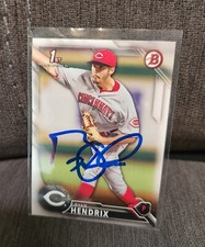Ryan Hendrix Signed Autograph 2016 Bowman 1st Cincinnati Reds