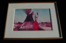 Paul Dyck Print of “The Eagle Lodge” 15 x10, Signed