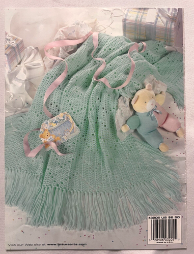 Snuggle-Up Baby Afghans Crochet Patterns Book Basketweave Shell Fisherman Ripple - Picture 15 of 16