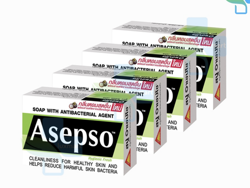 24X ASEPSO BARRA DE JABÓN Higiénica Fresca 80g con Agente ANTIBACTERIANO - Imagen 2 de 5