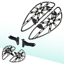 Gauge ride passenger footboards Floorboard Fit Harley touring Road Street Glide