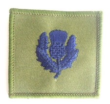 LONDON SCOTTISH COY - LONDON REGIMENT THISTLE TRF DZ BADGE / PATCH 