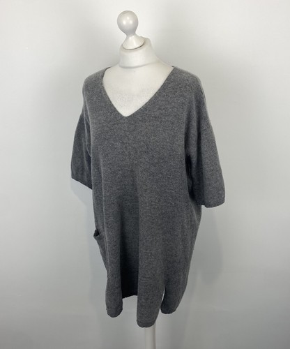 Seasalt Windowsill Tunic Jumper Grey Wool Blend Size Small Women’s