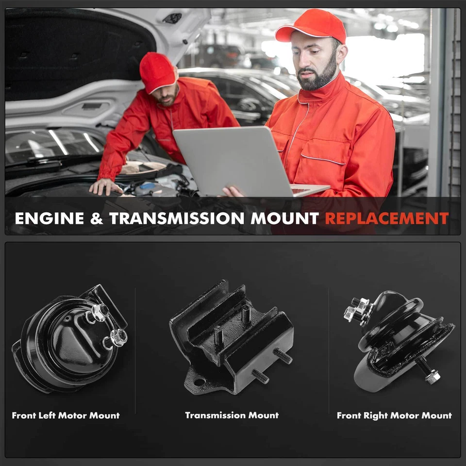 3x Motor y transmisión y montaje para Nissan Xterra 2000-2004 INFINITI RWD Foto 2 de 4