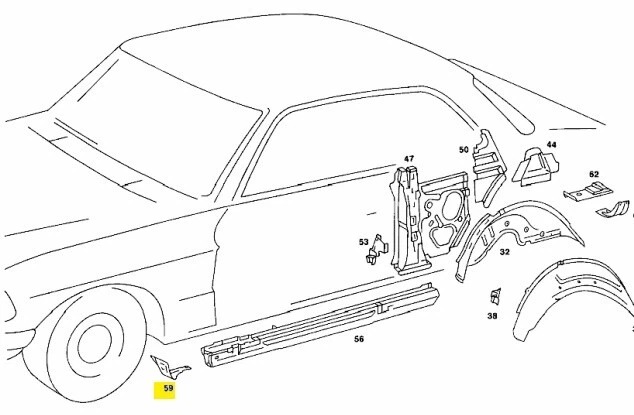 A1236370280 MERCEDES W123 END PIECE FRONT RIGHT GENUINE NEW | eBay
