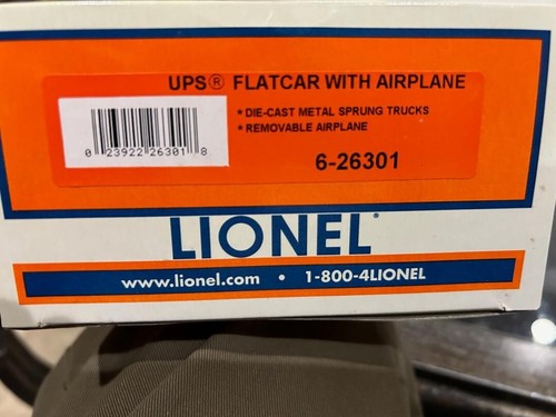 LIONEL6-26301 #1 UPS COCHE PLANO ~ con avión construido-2005 nuevo - Imagen 7 de 7