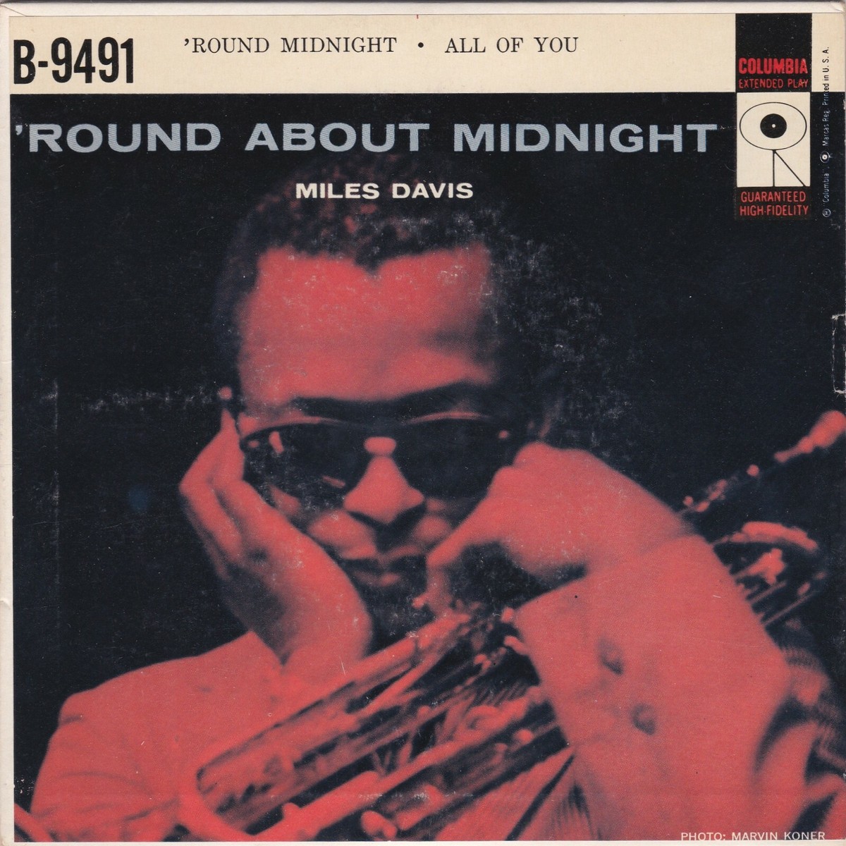 JAZZ EP - MILES DAVIS ON COLUMBIA - 'ROUND ABOUT MIDNIGHT