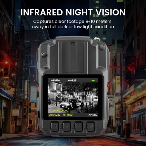 BOBLOV 1440P Police Body Camera 128G Body Cam 3900mAh Battery Night Vision GPS - Picture 9 of 24