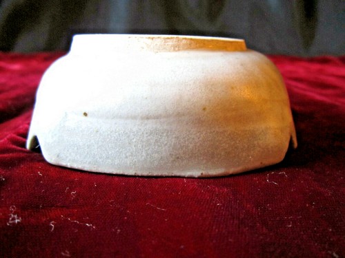 VINTAGE CLAY POTTERY ASHTRAY SILVER WHITE SPECKLE GLAZE 4" ART POTTERY MCM - Picture 9 of 10