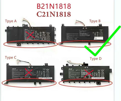 Batterie Pour PC Portable ASUS VivoBook - Modèle B21N1818-3 37Wh (compatible Nombreux Modèles) - 10