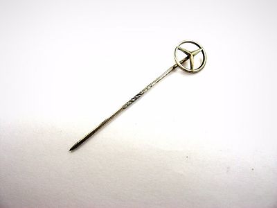 Vintage Mercedes-Benz Stick Pin Three-Pointed Star Logo Lapel Hat Tie Tack Auto