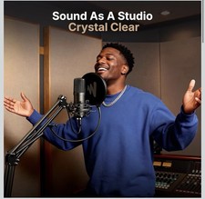 Professional USB Microphone Condenser Kit with Pro Sound Chipset for Recording