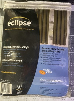 Eclipse Blackout Samara-Crepe 1 Rod Panel Window Curtain 42 x54 