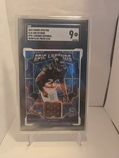 2022 Panini Spectra - Ed Reed Epic Legends Materials Neon Blue Prizm /60 SGC 9