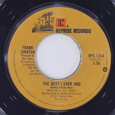 FRANK SINATRA The Best I Ever Had REPRISE RPS 1364 VG 45 RPM 1976 Vocal 7'' Jazz