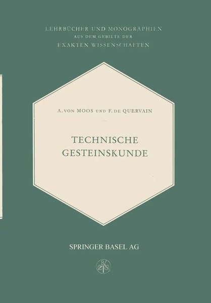 Technische Gesteinskunde Armin Von Moos (U. A.) Taschenbuch Viii Deutsch-image