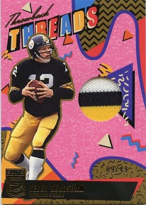 TERRY BRADSHAW ( 3-COLOR ) DONRUSS ELITE THROWBACK THREADS STEELERS #09 / 49