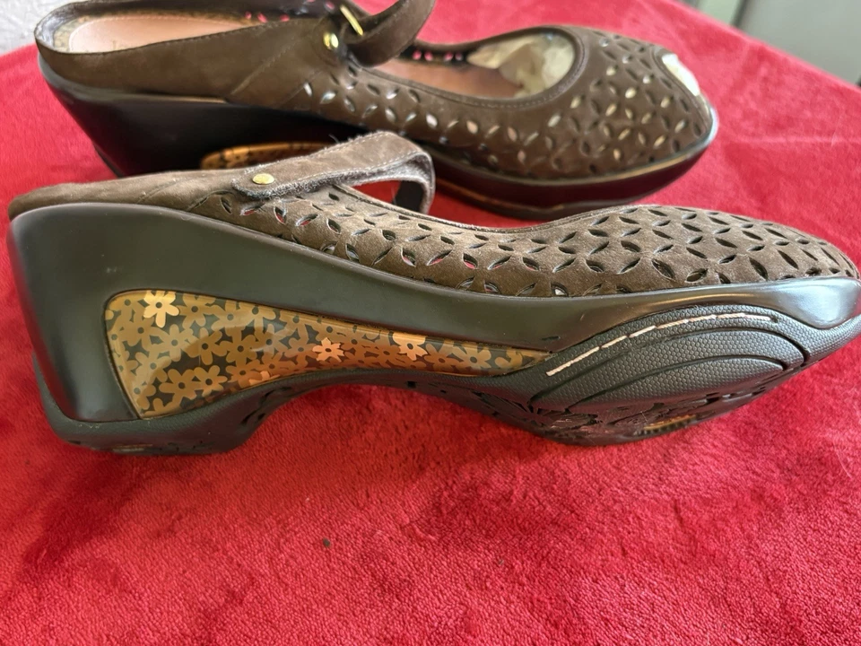 Zapatos para mujer Jambu & Co. talla 10M marrón gamuza Mary Jane Foto 3 de 4