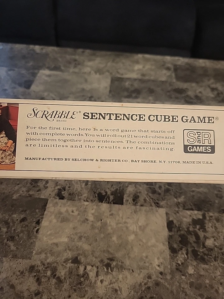 Vintage Scrabble Brand Sentence Cube Game Dice 1971 Selchow Righter Family - Image 2 of 4
