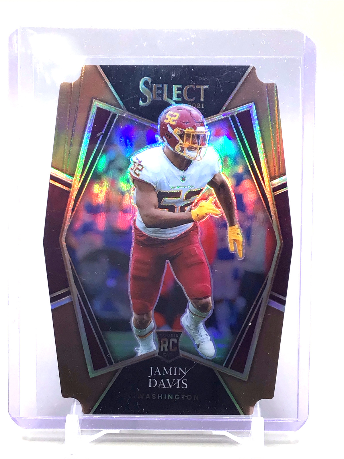 2021 Panini Select - Premier Level Copper Prizm Die-Cut #187 Jamin Davis /199...