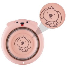 1pc Baby Folding Washbasin Cartoon Pattern Washbasin Wash Basin