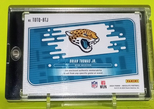 Brian Thomas Jr /49 MINT 2024 Absolute Sick Laundry Tag + Logo 4 Patch RC - Picture 5 of 5