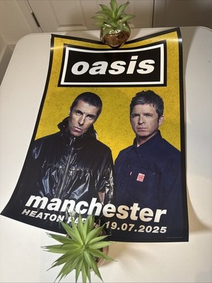 Oasis Live 25 Official Poster 19th July Manchester Heaton Park Lithographic New