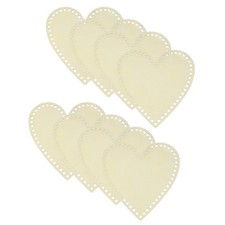 8Pcs Crochet Basket Base, 8 x 8" Basket Bottoms Heart Shape Wood Base
