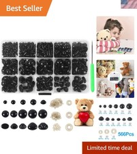 Versatile 566PCS Safety Eyes Noses with Washers for Plush Animal Crafts