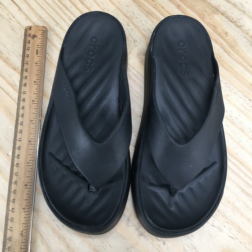 Crocs Damen-Sandalen 7 Getaway Plateau Strand Flip-Flop schwarz Keilabsatz 209410 - Bild 8 von 18