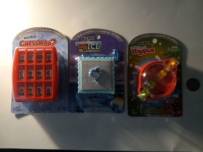 Hasbro Micro Hungry Hungry Hippo Guess Who? Don't Break The Ice Lot Of 3