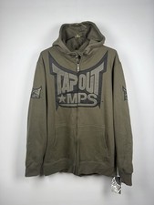 NWT Tapout MPS Hoodie Green Full Zip Embroidered MMA Sweatshirt Y2K XXL 25x31