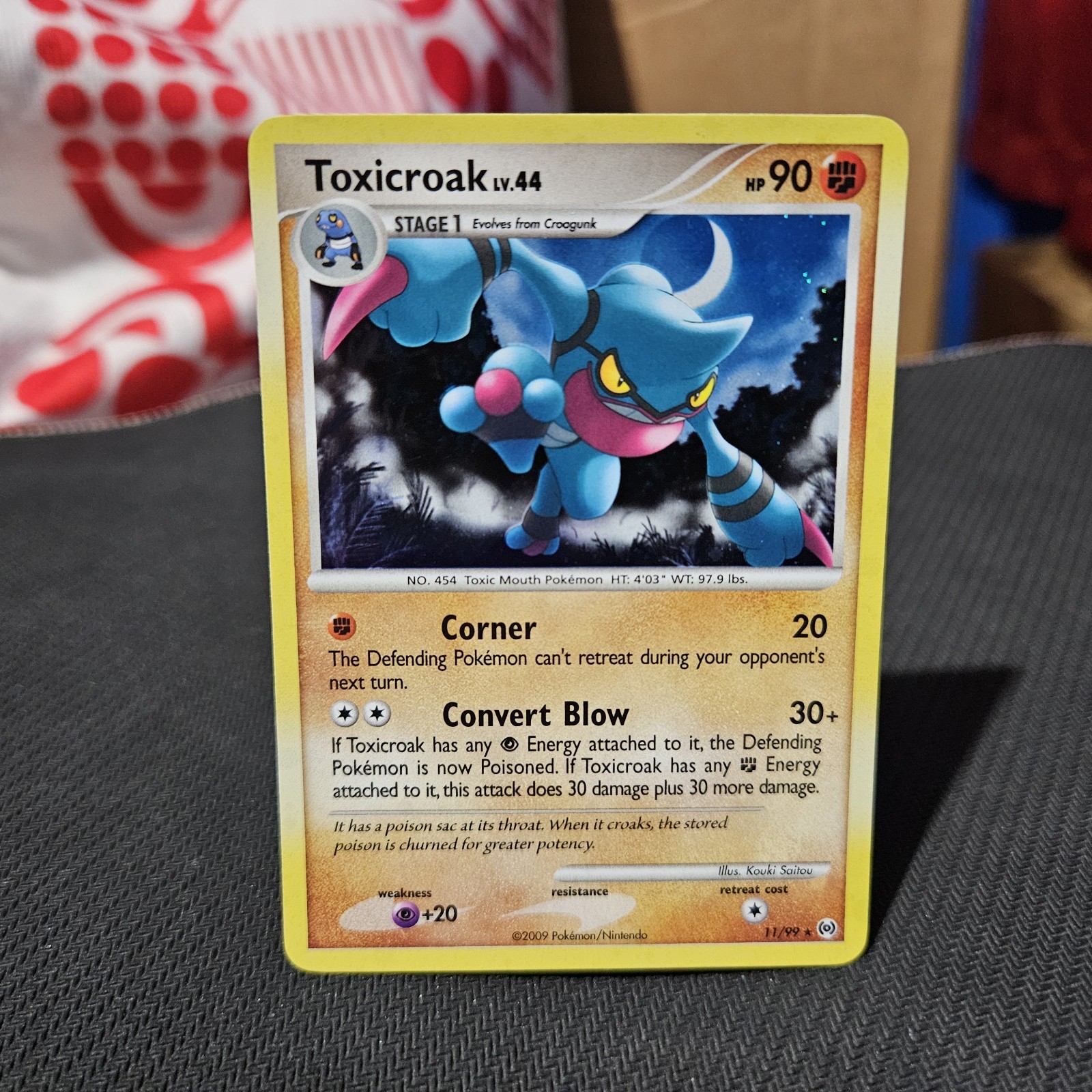 Toxicroak Pokemon TCG Platinum Arceus Hologram Holofoil Holo Foil Card #11/99