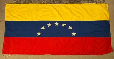 Vintage extra große Baumwolle Venezuela Nationalflagge - 38  x 77  - sehr selten!!!