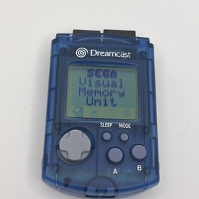SEGA Dreamcast Controller & VMU Blue Atomic HKT-7700 Lot Tested New Battery Set