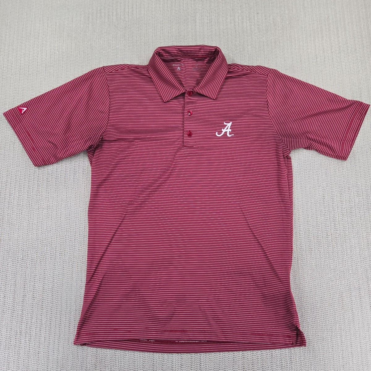 Antigua Alabama Crimson Tide Polo Shirt Mens Medium Red Stripe