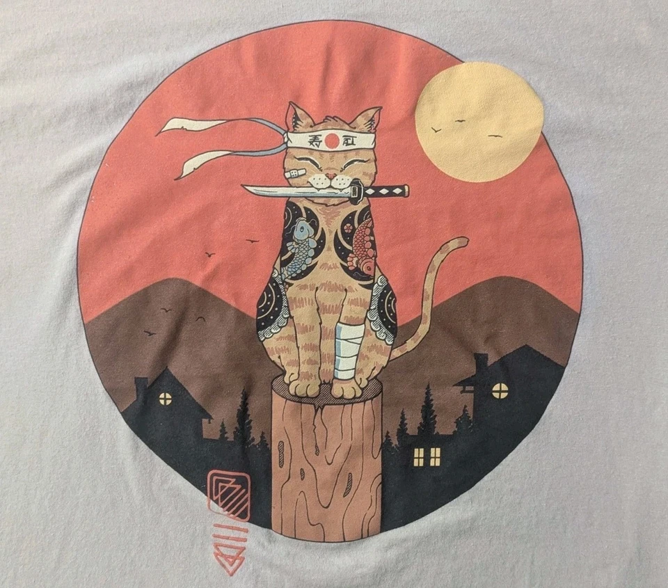Camiseta Ninja Cat Assassin Para Hombre Talla Mediana Estilo Anime Japonés Vincent  Foto 2 de 4