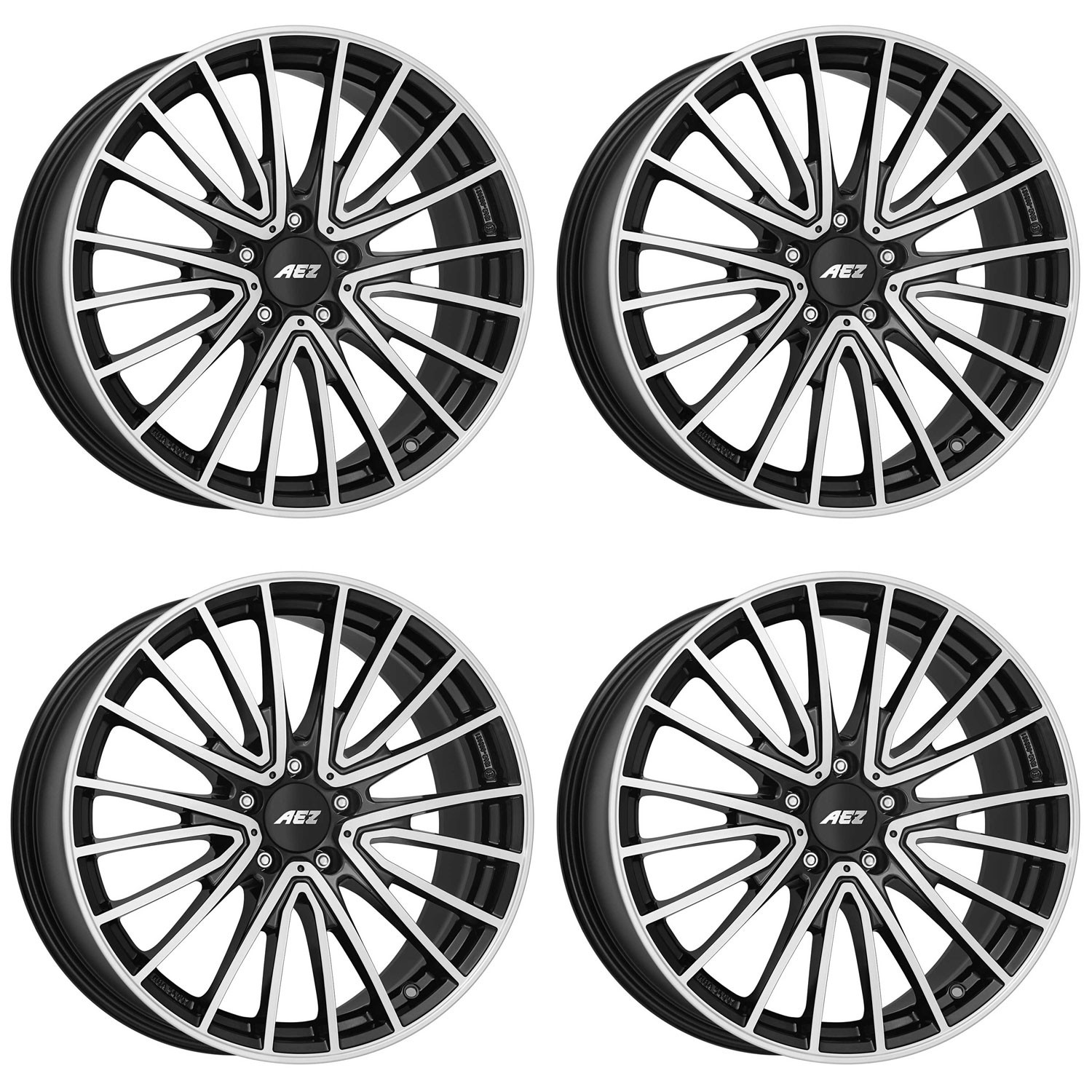 4 AEZ Berlin dark Wheels 7.5Jx19 5x112 for Mercedes Benz A B C CLA E GLA GLB