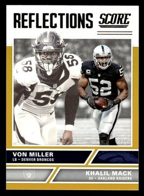 Khalil Mack Von Miller 2017 Score Reflections Gold #5 ESE