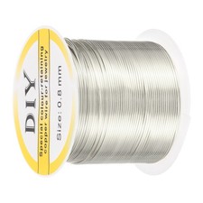 0.8mm Craft Wire Beading Copper Wire for Jewelry Make Supply Silver -72 ft
