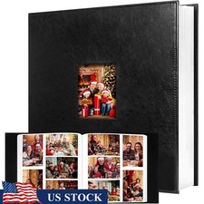 1000 Pockets 4x6 Photo Album Leather Cover DIY Window Design Portable Storage US