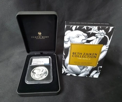 2025 Australia 2oz Silver Proof Koala NGC Graded PF 70 Signed by Beth Zaiken