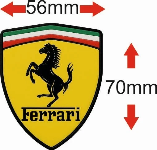 Pegatinas Ferrari 2 X pegatinas logotipo tuning impermeable protección térmica resistente a la intemperie nuevo - Imagen 2 de 4